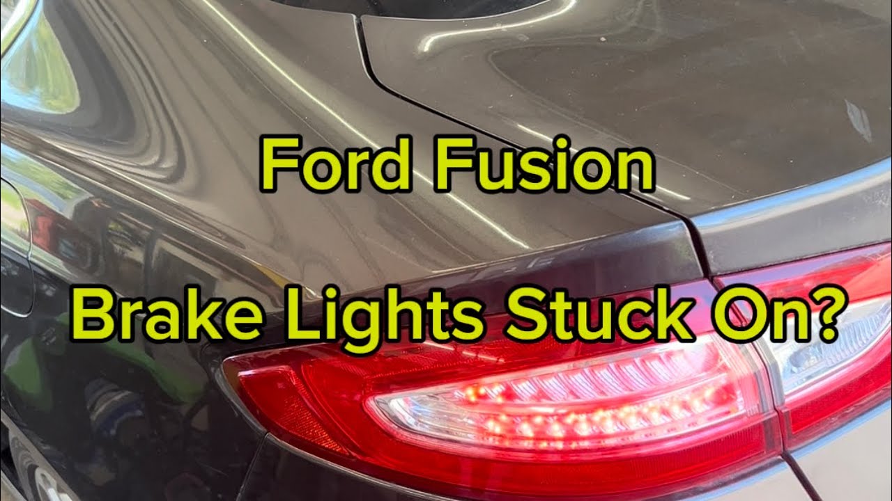 Ford Fusion Brake Lights Stuck On? Try this First YouTube