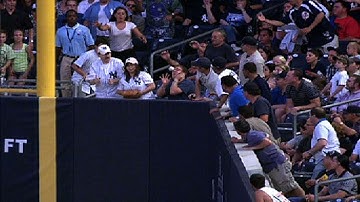 Fan is hit by Johnson