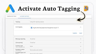 How to enable auto tagging in Google Ads (Data Linking)