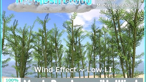 Second Life Animated Mesh Bamboo with Wind Effect
