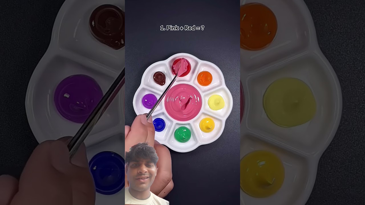 Create 8 New Colors From Pink VS Primary Col...Pink VS all Colors = ? 