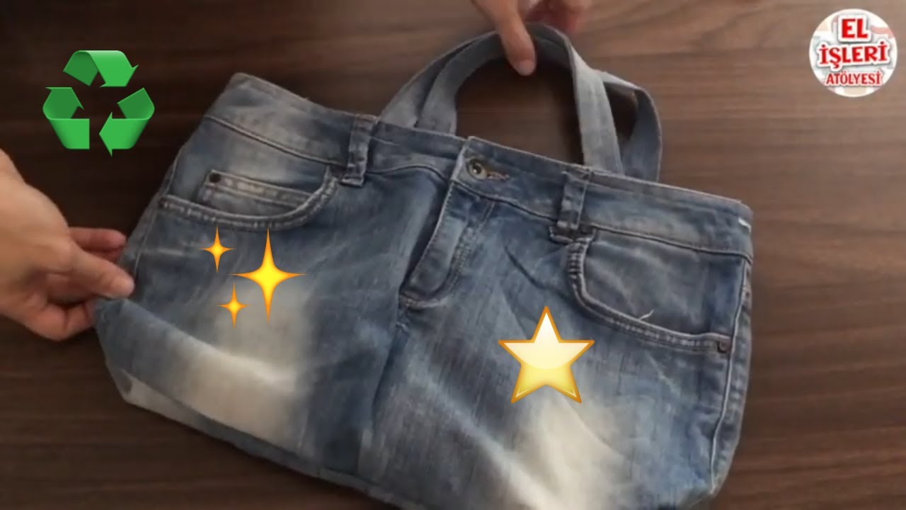 Kot Pantolondan Çanta - jeans bag making -Geri Dönüşüm