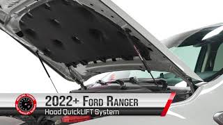 Redline Tuning (21-11043) 2022+ Ford Ranger Hood QuickLIFT System - short video for lifting action