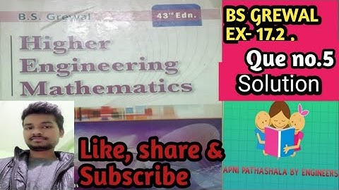 Bs grewal solution problem Ex 17.2 Question no.5.
