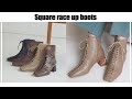今シーズン人気NO.1！スクエアレースアップブーツ（EVOL:IP9299）
