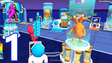 Clones Idle Game - Monster Lab - Gameplay Walkthrough Part 1 Rainbow Friends Merge Battle Gameplay