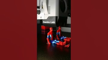 Bambu Lab X1 Carbon 3D printing spiderman #bambulab #3dprinting #spiderman #ams #marvel #spiderverse