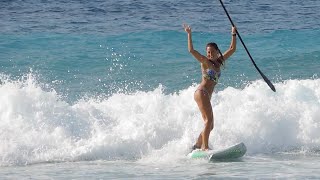 Sarah SUP Surf Barbados 2015
