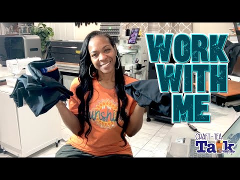 Craft-tea Talk | Make Dtf Order And Test New Embroidery And Bling Design | Work With Me