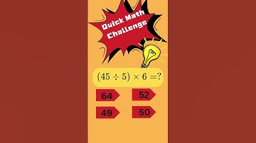 Quick Math Challenge: Can you beat the clock?