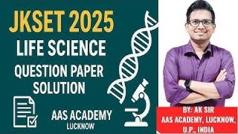 JK SET 2025 Life Science Paper Discussion | JKSET Answer Key & Detailed Solution