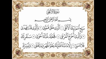 سورة الاعلى بصوت الشيخ حسن صالح