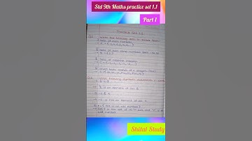 Std 9th maths part 1 chapter 1 Sets practice set 1.1 | #Shitalstudy #maths #std9 #shorts