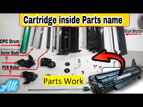 12A Printer cartridge parts, work, parts problem, drum, pcr, wiper blade ke kya work hota hai