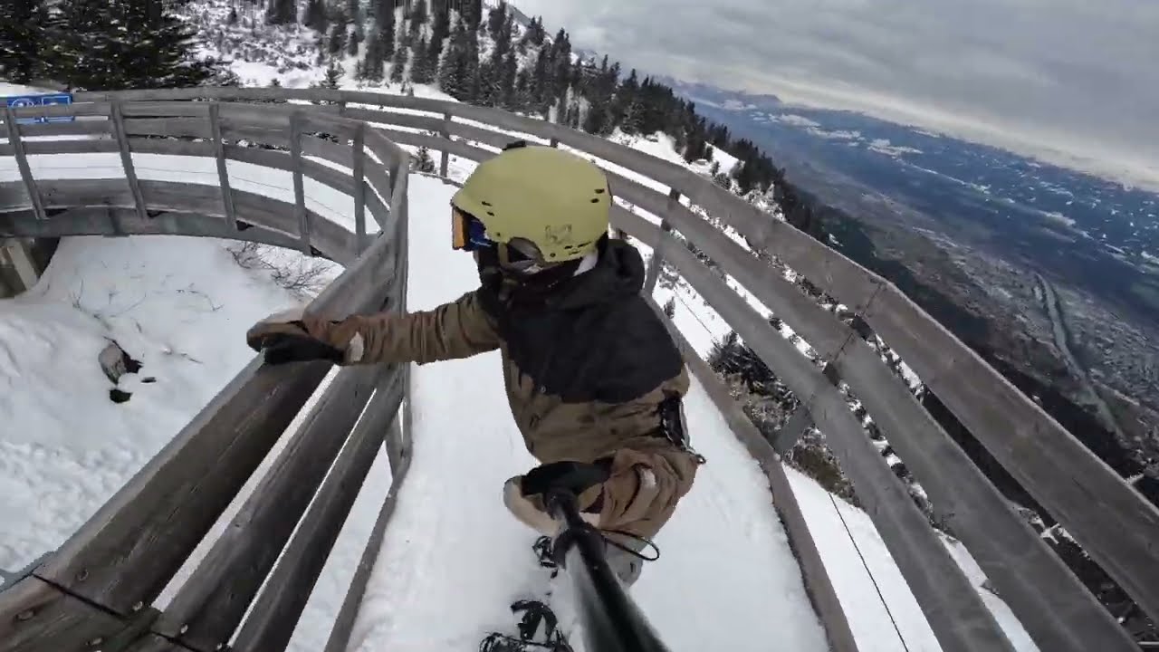 奧地利諾德凱特滑雪場 可以觀賞因斯布魯克市區街景 山頂超級陡坡 活著真好/ Snowboard in Nordkette Ski Resort/ Top of Innsbruck