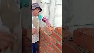 make sure the brick installation is straight parallel to the guide thread.