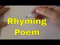 Rhyming Poem Writing Quiz