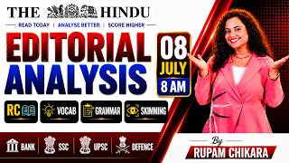 Hindu Editorial Analysis | 08 July 2026 | RC, Vocab, Skimming, Descriptive | Rupam Chikara Ma'am