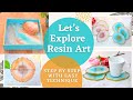 Resin Art || Step by Step Tutorial for Beginner || Epoxy Resin coaster and Tray