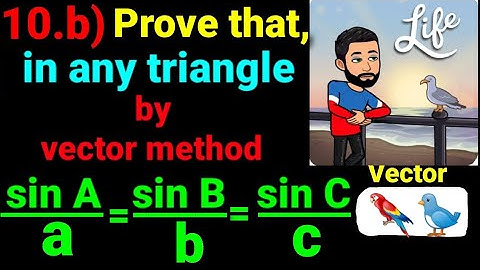 10.b) Prove, (sin A)/a =(sin B)/b =(sin C)/c , in any triangle, by vector method. Class 12 Maths NEB
