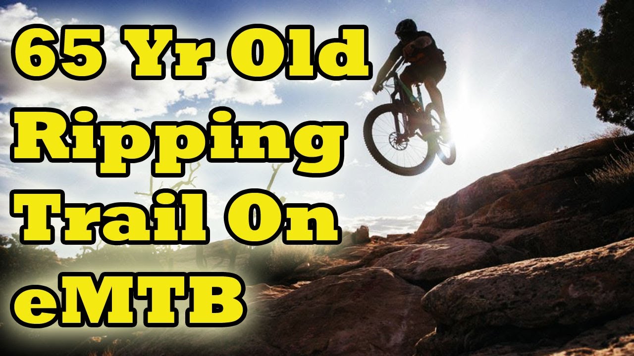 Ripping MTB Trails with a BIG Dog; Old Guys Racing Down the Hill!