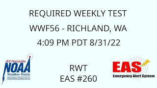 Inland Northwest Required Weekly Test - WWF56 - EAS #260 - 4:09 PM PDT 8/31/22
