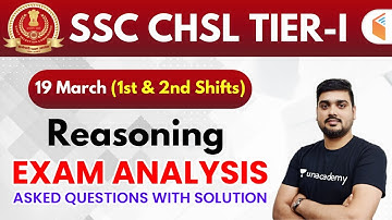 SSC CHSL (19 March 2020, 1st & 2nd Shift) Reasoning by Hitesh Sir | Exam Analysis & Asked Questions