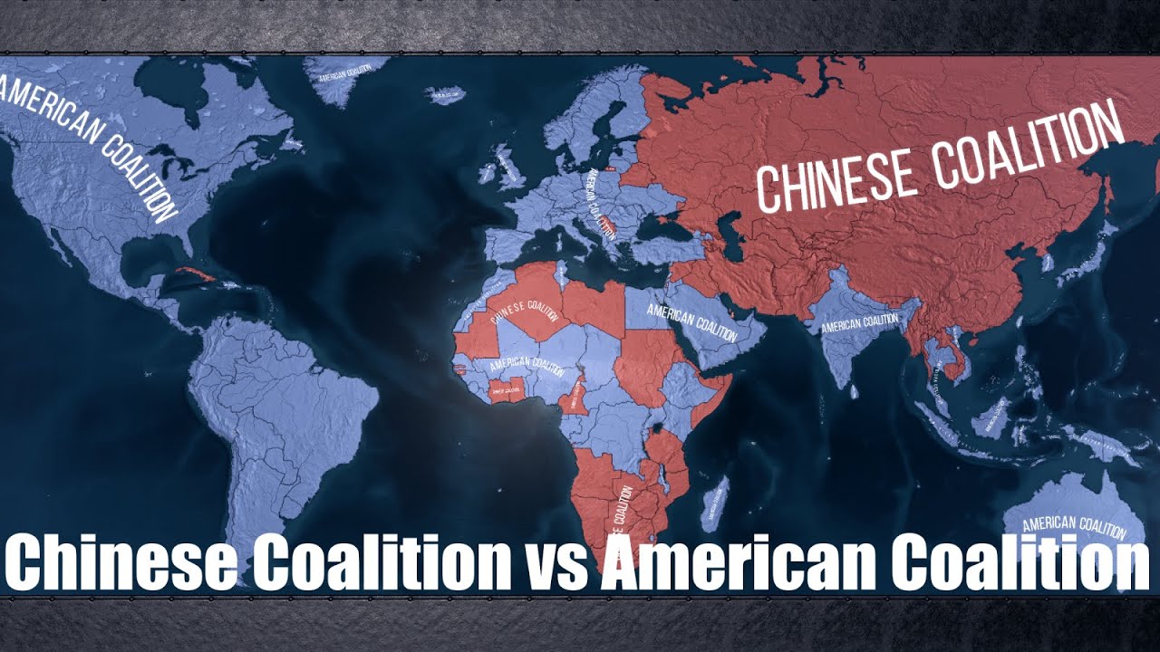 Chinese Coalition vs American Coalition (ww3) - Hoi4 timelapse