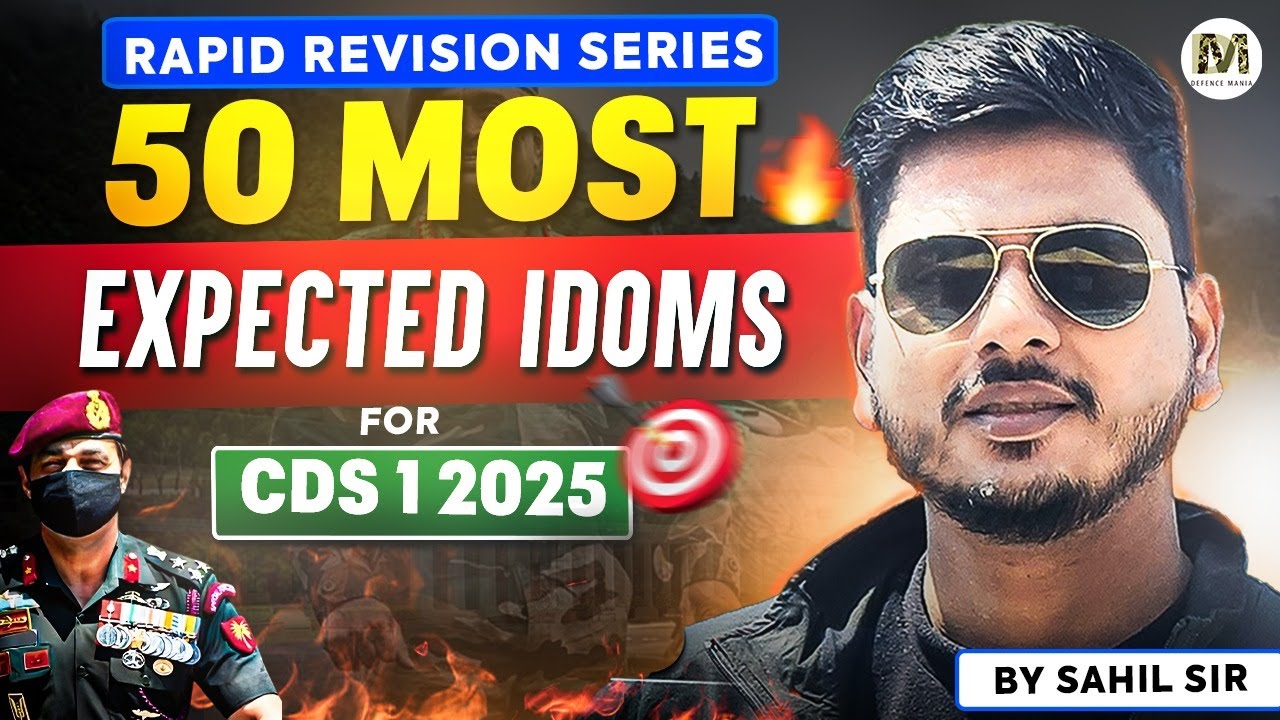 Most Expected Idioms for CDS 1 2025 | Rapid Revision Series for CDS ...