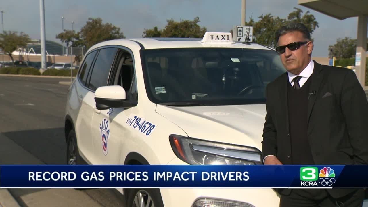NorCal taxi, rideshare drivers hit hard by rising gas prices - YouTube