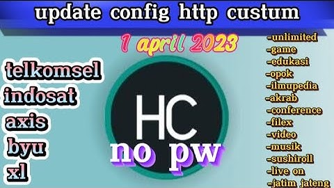 UPDATE | CONFIG HTTP CUSTOM | Axis Game, Axis XL Edukasi, XL Akrab, Flex, Wlg, Tiktok, [ 1 APRIL ]