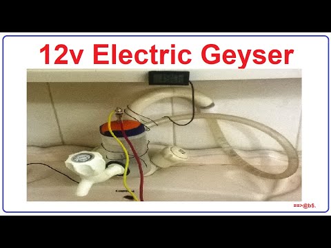 how to make 12v powerful emergency electric geyser - water heater - YouTube