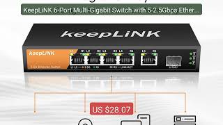KeepLiNK 6-Port Multi-Gigabit Switch with 5-2.5Gbps Etherne... — Top Pick 2026 | Unbeatable Price!