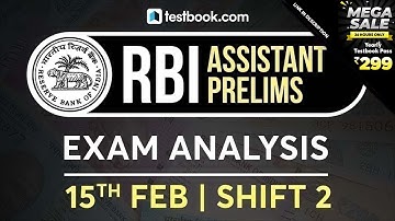 RBI Assistant Prelims Analysis 2020 | 15th February - Shift 2 | RBI Assistant Review + Questions