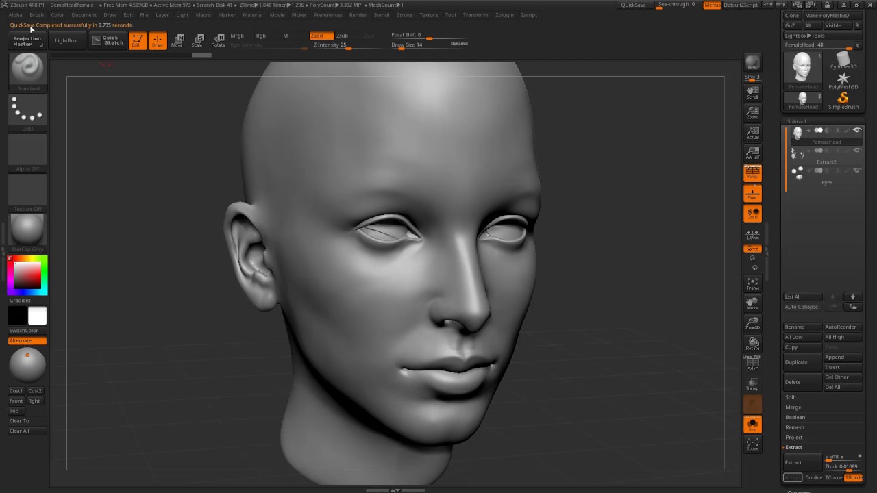 extract mask zbrush