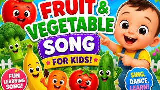 “Fruit &amp; Vegetable Song for Kids 🍎🥕 | Fun Learning Nursery Rhymes | Baby Songs”