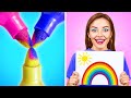 🌈 DESAFÍO DE ARTE ULTIMATE 😱 ¿Quién lo dibuja mejor? Mezclando colores y trucos por 123 GO! TRENDS