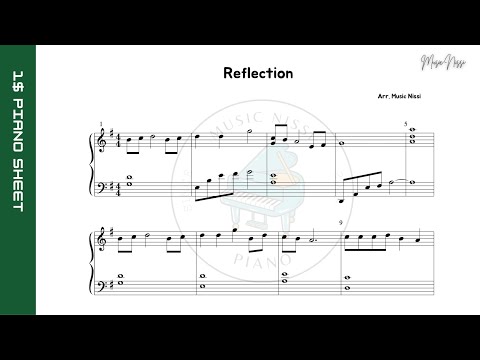 Free Piano Sheet Music⎥Mulan 'Reflection'⎥Disney Song Piano Sheet