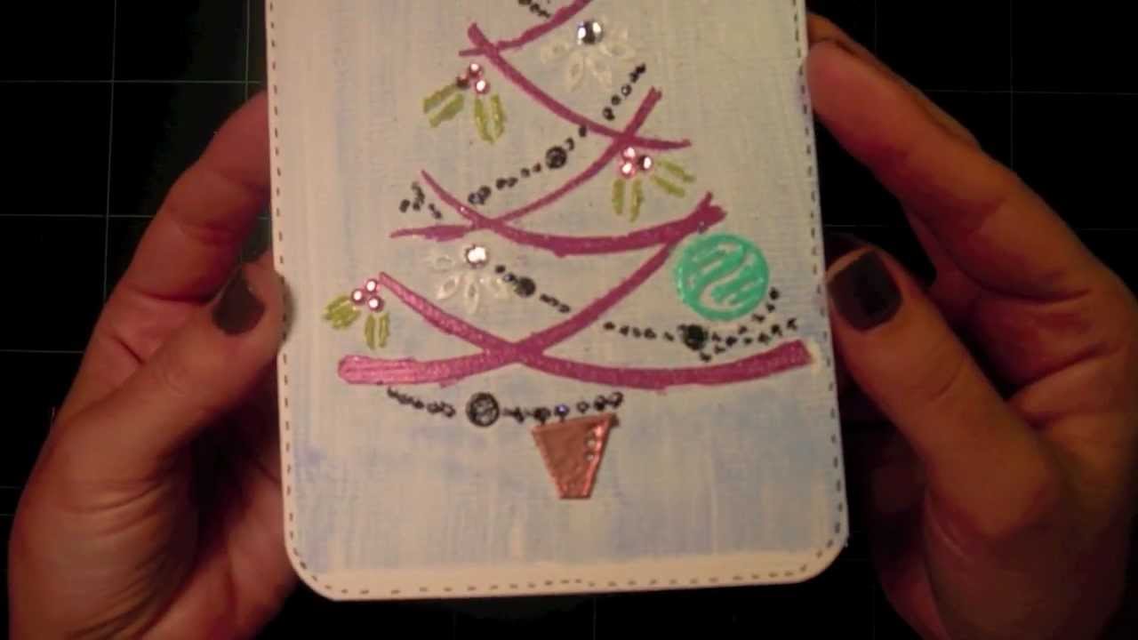 Tarjeta navideña con doble embossing (Décimo de Navidad. Episodio 4) card making happy birthday