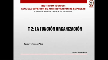 ¿Qué es la función de organizar?