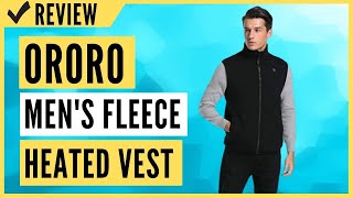 ORORO Men's Fleece Heated Vest with 