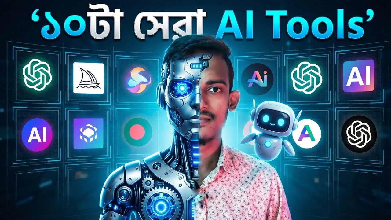 ১০টি সেরা AI Tools — তোমার কাজের গতি 10x দ্রুত করে দিবে! Must Try