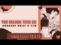 [ haikyuu!! texts || akaashi keiji x y/n ] lyric prank || you belong with me