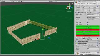 Unity3D: Fence Wall Hedge Builder: Building wooden panel walls screenshot 4