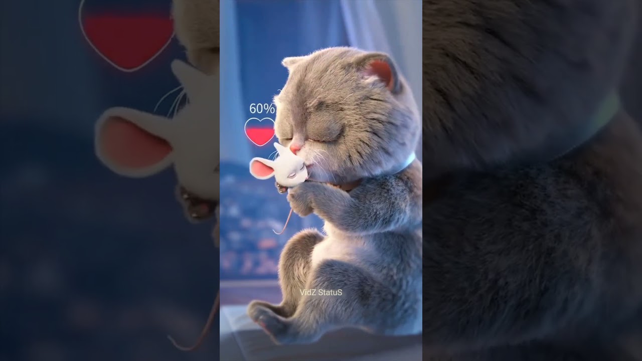 Cute Cat and Mouse Friendship cartoon animation status for WhatsApp| Arijit Song Status 