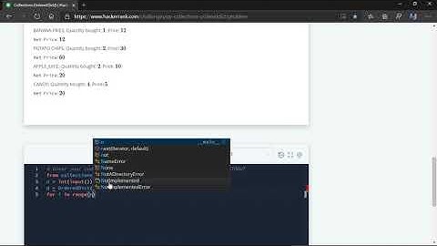 Hackerrank | Python | Collections.OrderedDict()