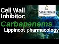 Carbapenems  | Cell Wall Inhibitor | Pharmacology Made Easy | Lippincott