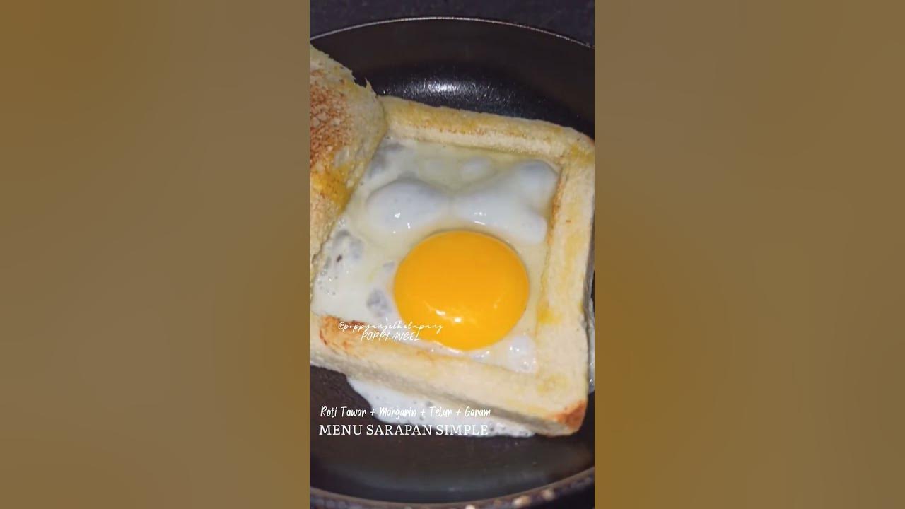 MENU SARAPAN SIMPLE 🍳☕ Roti tawar + Telur + Margarin + Garam #sarapanpagi #makanansederhana