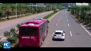 LIVE: Futuristic self-driving tech of China's 12-meter-long electric smart bus screenshot 2