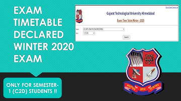 GTU EXAM NEWS TODAY II WINTER 2020 EXAM II TIMETABLE FOR C2D STUDENTS II LATEST UPDATE